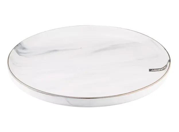 Ardesto Dinner plate Marmo, 27cm, ceramics, white, 3 image