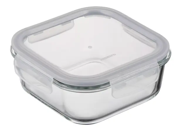 Container Ardesto Food storage container Gemini 0.31l, borosilicate glass, plastic, square, transparent