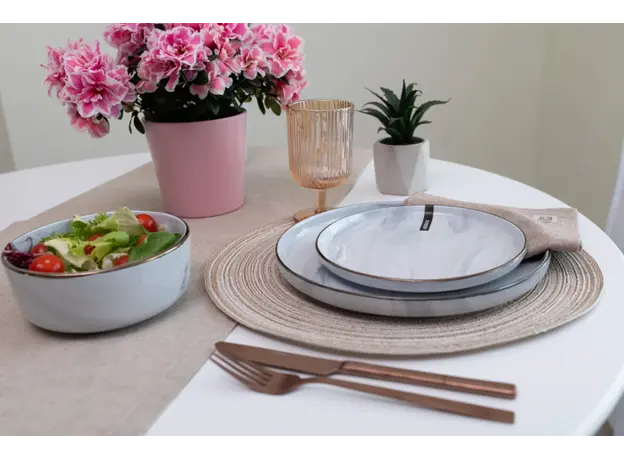 Ardesto Dinner plate Marmo, 27cm, ceramics, white, 4 image