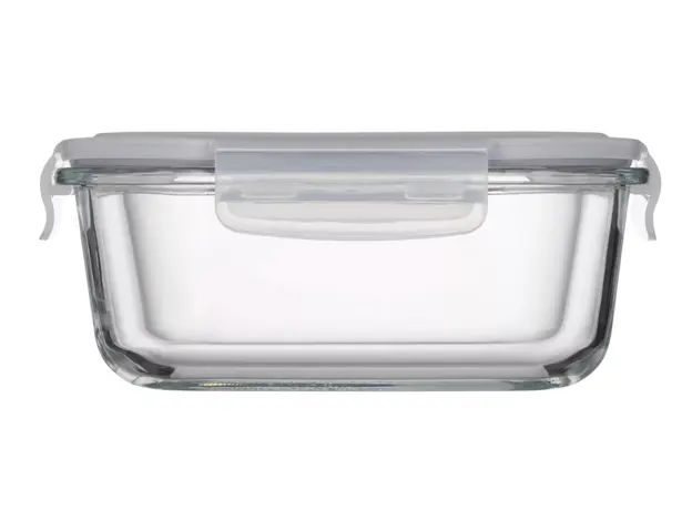 Container Ardesto Food storage container Gemini 1.23l, borosilicate glass, plastic, square, transparent, 2 image