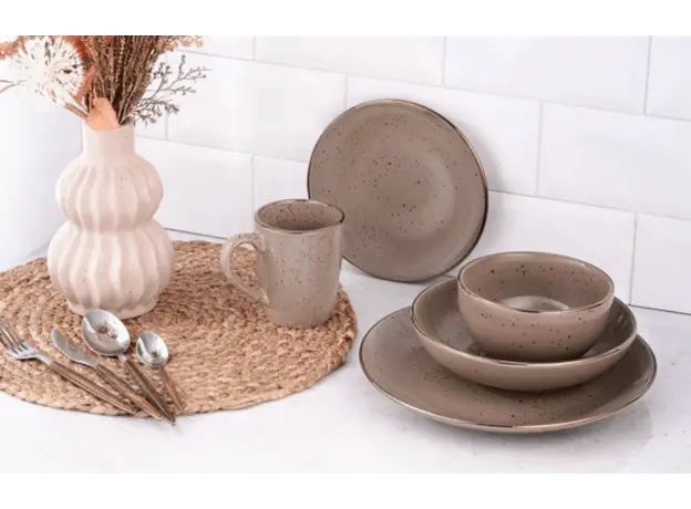ARDESTO Bowl Emilia, 610ml, 14cm, ceramic, brown 767637176002, 3 image