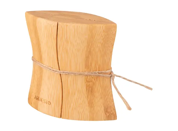 Salt and pepper set ARDESTO Midori, 2 pcs, 10ml, 9.5х4х9cm, bamboo, stainless steel, glass, plastic, 3 image