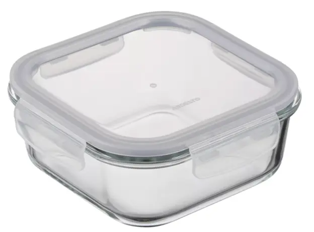 Ardesto Food storage container Gemini 0.5l, borosilicate glass, plastic, square, transparent