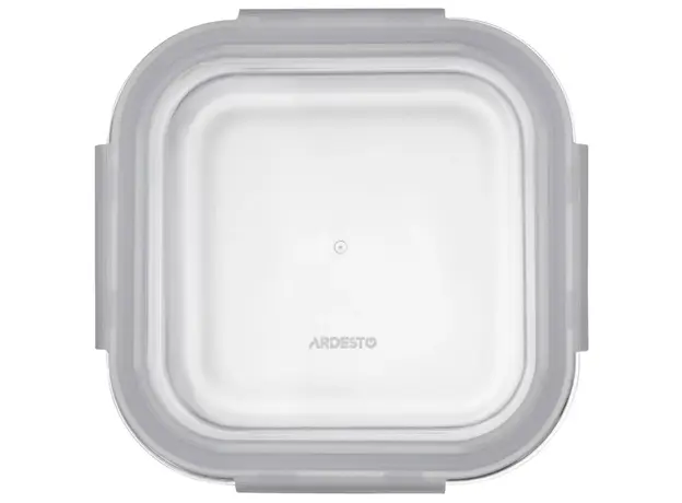Container Ardesto Food storage container Gemini 1.23l, borosilicate glass, plastic, square, transparent, 3 image