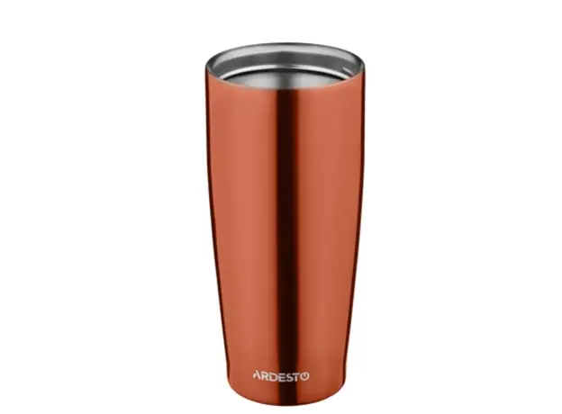 Thermos ARDESTO Travel mug Easy travel 450 ml, orange, s/s, 3 image