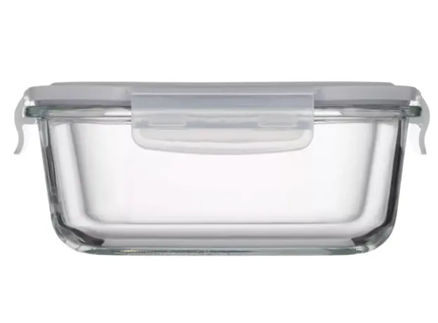 Ardesto Food storage container Gemini 0.5l, borosilicate glass, plastic, square, transparent, 3 image