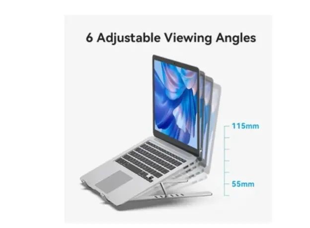 Laptop Stand Vention KDMI0 Foldable Laptop Stand 17" Silver Aluminum, 3 image