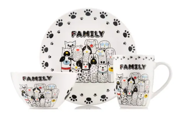 Ardesto Set of dishes Family, 3pcs, new bone china