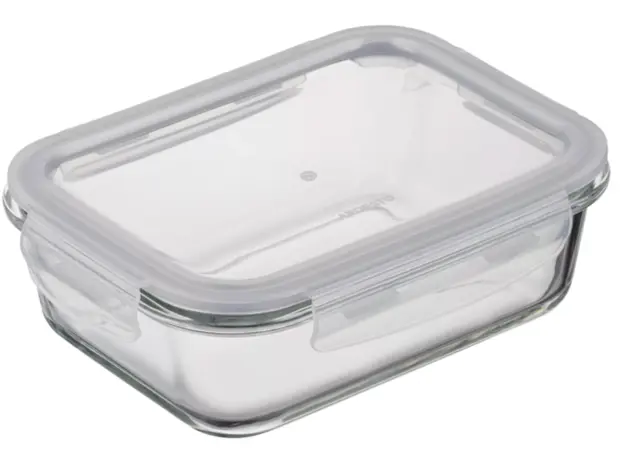 Ardesto Food storage container Gemini 1.06l, borosilicate glass, plastic, rectangular, transparent