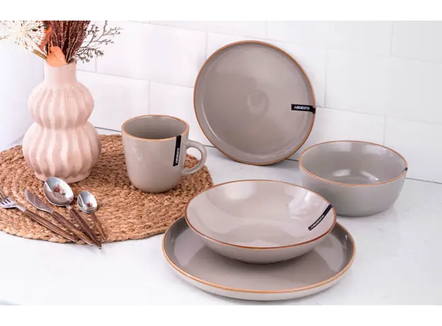 Ardesto Dinner plate Apulia, 26.6cm, ceramic, gray, 4 image