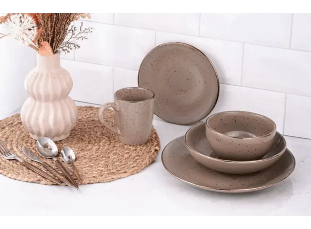 ARDESTO Dessert plate Emilia, 20cm, ceramic, brown 767637175982, 4 image