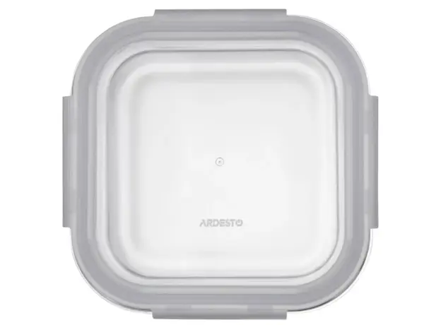 Ardesto Food storage container Gemini 0.5l, borosilicate glass, plastic, square, transparent, 2 image