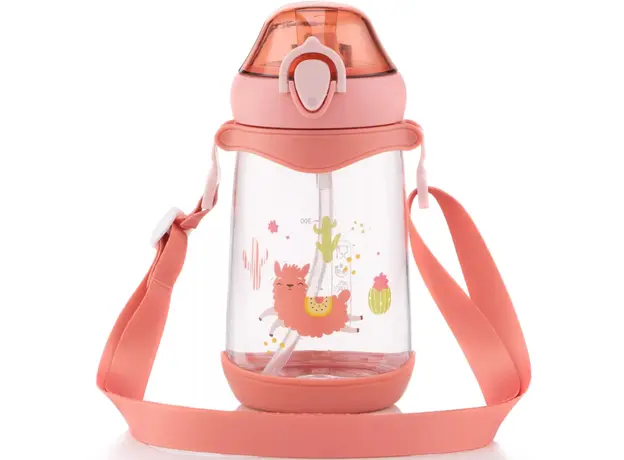 Ardesto Bottle for kids Llama, 500ml, plastic, pink, 2 image