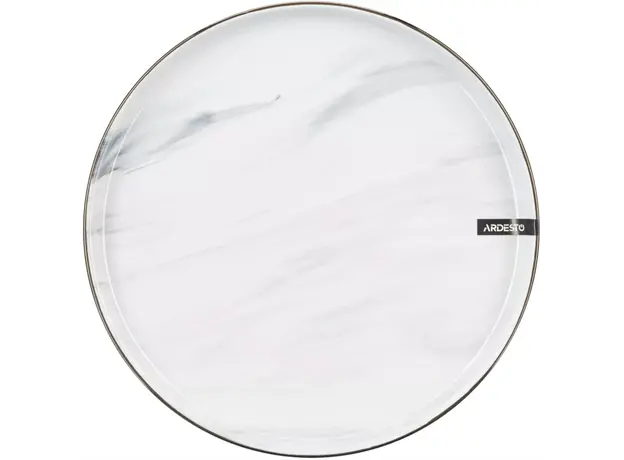 Ardesto Dinner plate Marmo, 27cm, ceramics, white