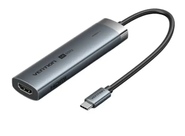 Docking Station Vention TGMHB 5-in-1 USB-C 4K/60Hz 5Gbps 100W PD 0.15m Gray Aluminum