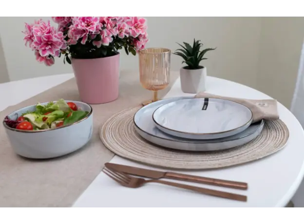 Salad Bowl Ardesto Bowl Marmo, 15.6cm, ceramics, white, 4 image