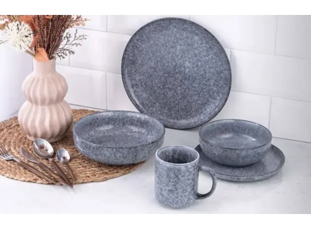 Aromatic Plate ARDESTO Loreto 1150ml, 20cm, porcelain, gray 767637176095, 4 image