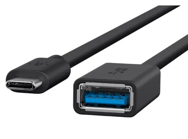 Belkin Adapter USB-C > USB-AF, 0.14m, black, 2 image