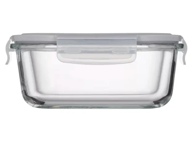 Container Ardesto Food storage container Gemini 0.31l, borosilicate glass, plastic, square, transparent, 3 image