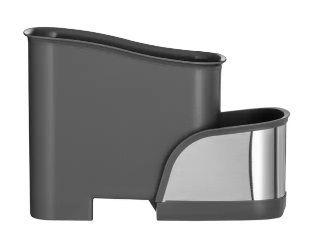 Brush organizer Ardesto Minimalism, 15x10x13.5cm, plastic, stainless steel, grey, 3 image