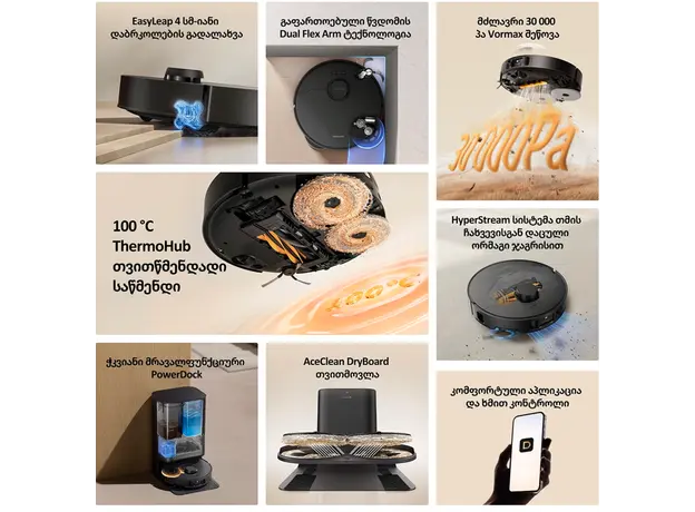 Robot vacuum cleaner Dreame Robot Vacuum L50s Pro Ultra Black (RLL88HE) EUA, 4 image