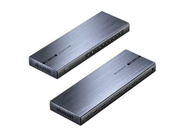 Splitter Vention AKQB0-EU 4K/60Hz 1x8 HDMI Splitter Black Aluminum