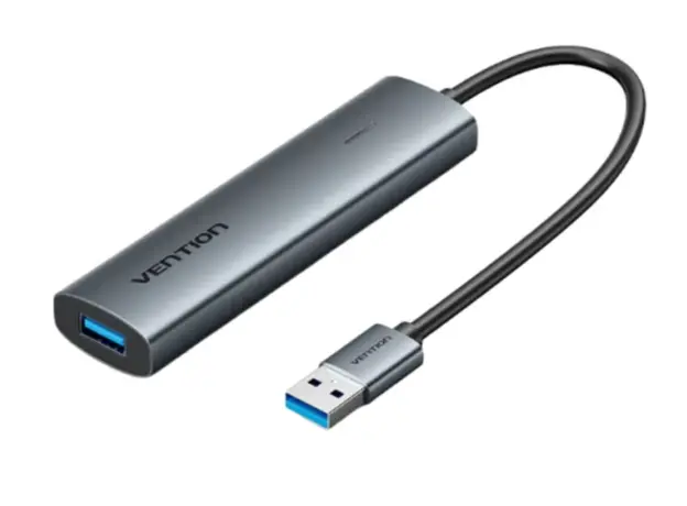 USB Hub Vention TGXHB 5-in-1 USB 3.0 Hub 0.15m Gray Aluminum