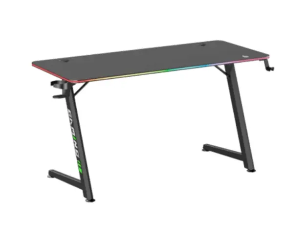 Gaming table Vertex VX-GD-02RGBB Gaming Desk With RGB Lighting On Desk Edge Black/Matte Black