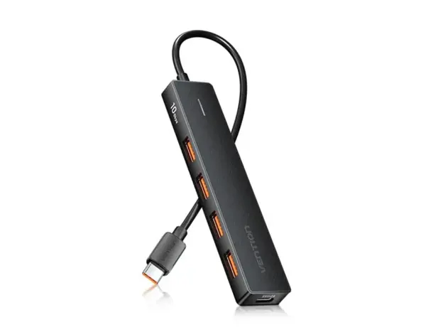 USB Hub Vention CHJBB 5-in-1 USB 3.2 Gen 2 Hub 10Gbps Data Transfer Black