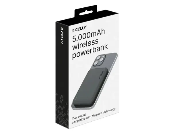 Portable charger Celly MAGSAFE POWERBANK 5000MAH BK, 2 image