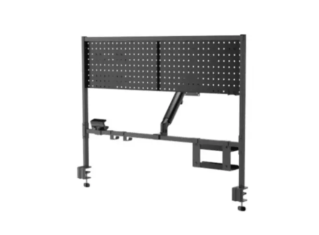 Vertex VX-PBMA-04B Clamp-On Multi-Purpose Pegboard Organizer Shelf 17"-32" Black, 2 image