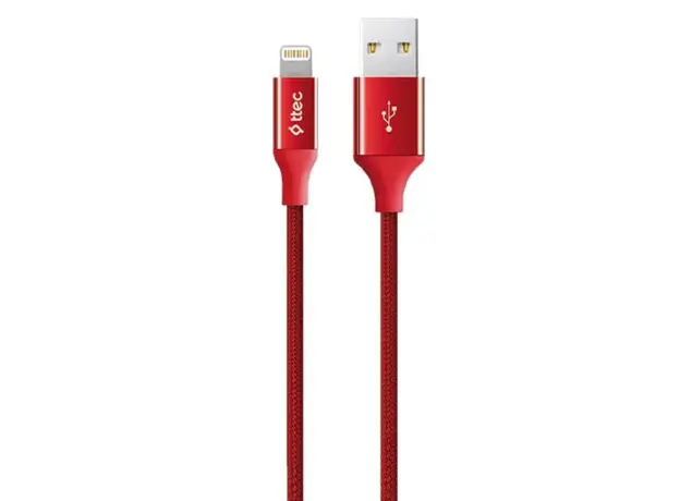 USB cable TTEC ALUMICABLE USB-A - LIGHTNING CHARGE/DATA CABLE, 120CM, RED 2DK16K