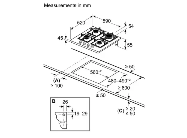 BOSCH PPP6A2I40R gas stove surface, 5 image