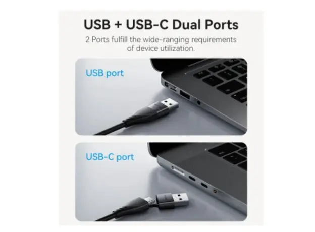 Adapter Vention ACYHB FHD/60Hz USB/USB-C to HDMI Converter 0.15m Gray, 2 image