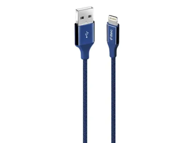 USB Cable TTEC ALUMICABLE USB-A - LIGHTNING CHARGE/DATA CABLE, 120CM, NAVY 2DK16L, 2 image