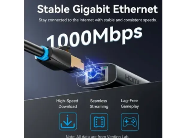 Docking Station Vention TGNHB 6-in-1 USB-C 4K/60Hz Docking Station 5Gbps 100W PD 0.15m Gray Aluminum, 2 image