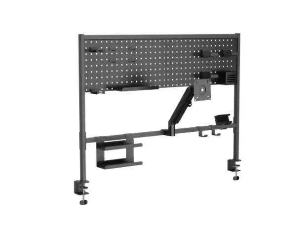 Vertex VX-PBMA-04B Clamp-On Multi-Purpose Pegboard Organizer Shelf 17"-32" Black