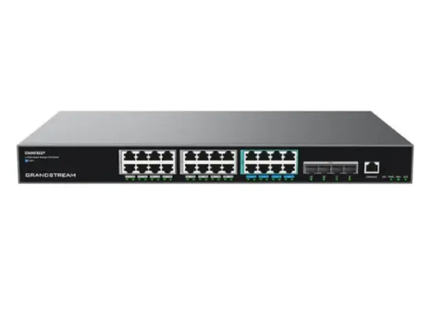 Switch Grandstream GWN7822P, layer 3 Managed Multi-Gigabit Network Switch, 8x 2.5GbE, 16x GbE RJ45 PoE 802.3 af/at, 30W for port 1-16, 60W for port 17-24
