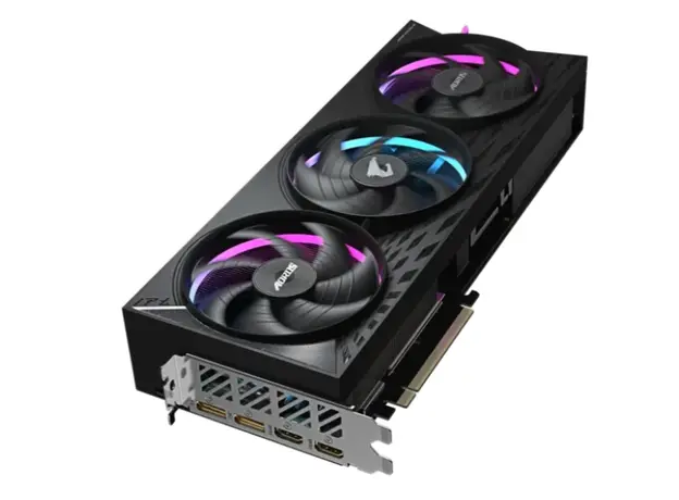 Video Card GIGABYTE VGA PCIE16 RX9070XT 16GB GDDR6 R9070XTAORUS E-16GD, 3 image