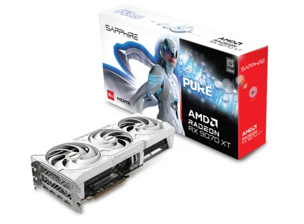 Video card SAPPHIRE VGA PCIE16 RX9070XT 16GB GDDR6 PURE 11348-02-20G, 6 image