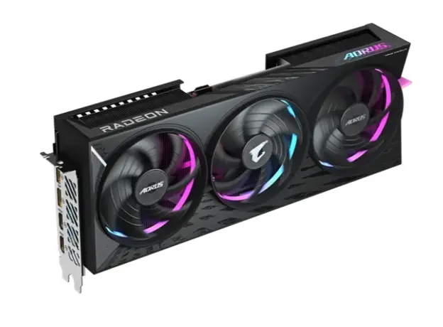 Video Card GIGABYTE VGA PCIE16 RX9070XT 16GB GDDR6 R9070XTAORUS E-16GD, 2 image