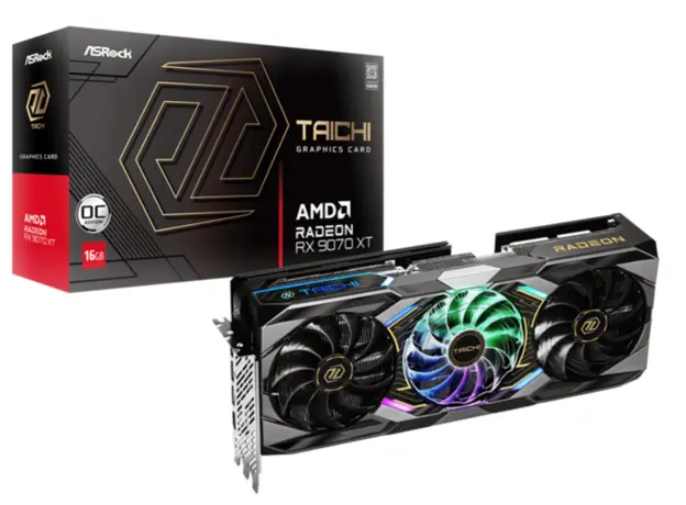 Video board ASROCK VGA PCIE16 RX9070XT 16GB GDDR6 RX9070XT TC 16GB, 5 image