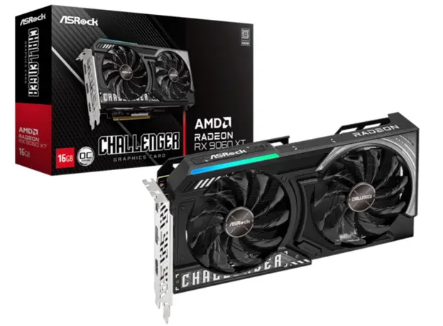 Video board ASROCK VGA PCIE16 RX9060XT 16GB GDDR6 RX9060XT CL 16GO