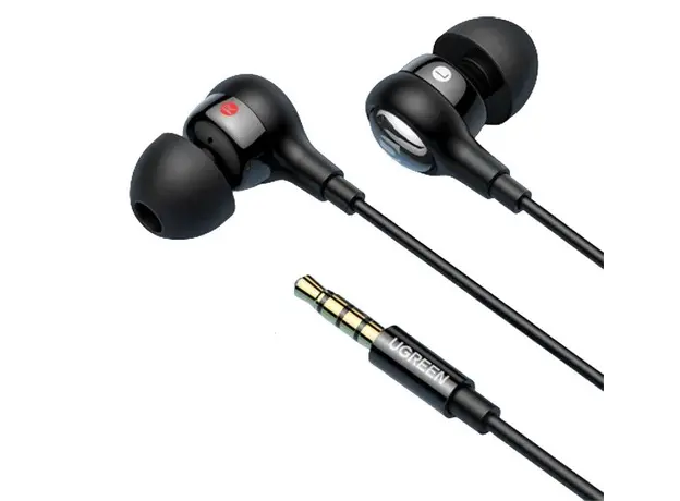 Headphone UGREEN EP103 (30637), In-Ear Headphones, Wired, 3.5mm, Black, 2 image