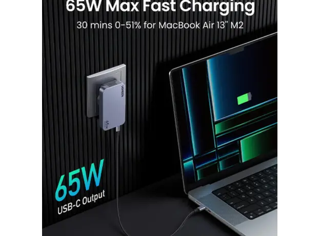 Adapter Ugreen Nexode Pro 65W USB Type-C Ultra Slim Travel Adapter 25356, 3 image