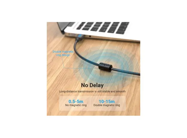 Printer cable VENTION COQBF USB 2.0 A Male to B Male Printer Cable 1M Black PVC Type, 2 image