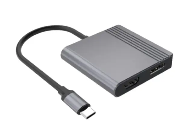 Adapter Gembird A-CM-HDMIFDPF-01 4K/60Hz USB-C to HDMI+DP Adapter, 2 image
