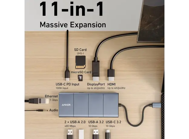 Hub Anker 565 USB-C Hub 11in1 A83880A1, 5 image