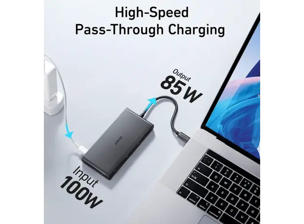 Hub Anker 552 USB-C Hub 9in1 With 100W Power Delivery A8373H11, 4 image