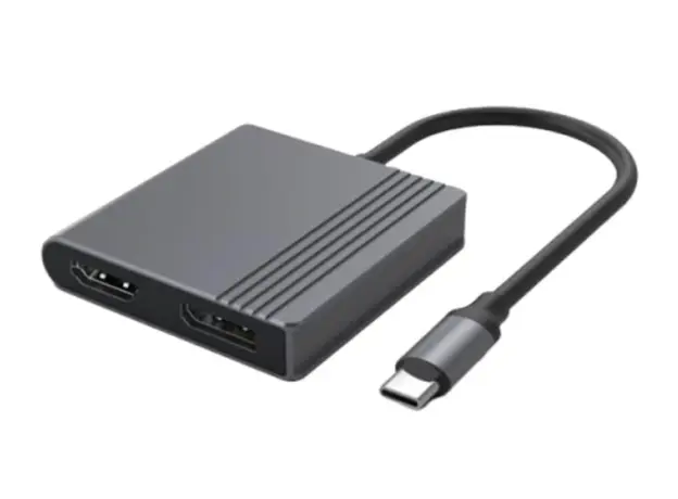 Adapter Gembird A-CM-HDMIFDPF-01 4K/60Hz USB-C to HDMI+DP Adapter
